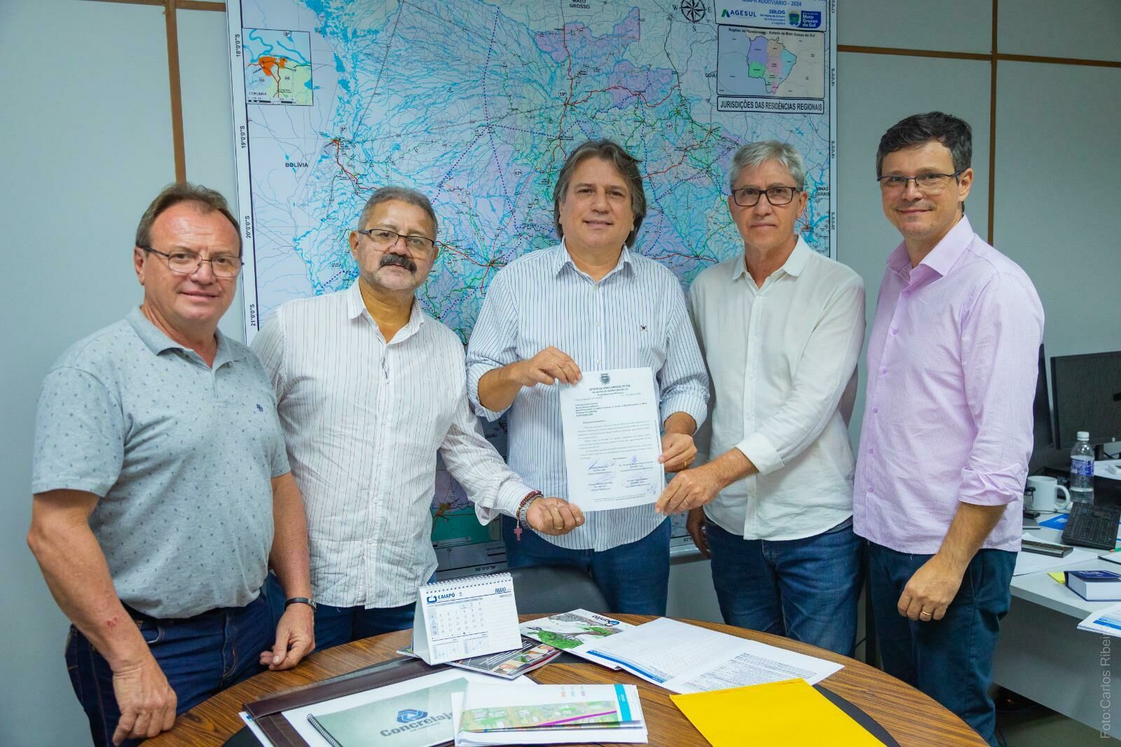 Imagem de compartilhamento para o artigo Deputado Caravina recebe vereadores e apoia melhorias em rodovias rurais de Paraíso das Águas da MS Todo dia